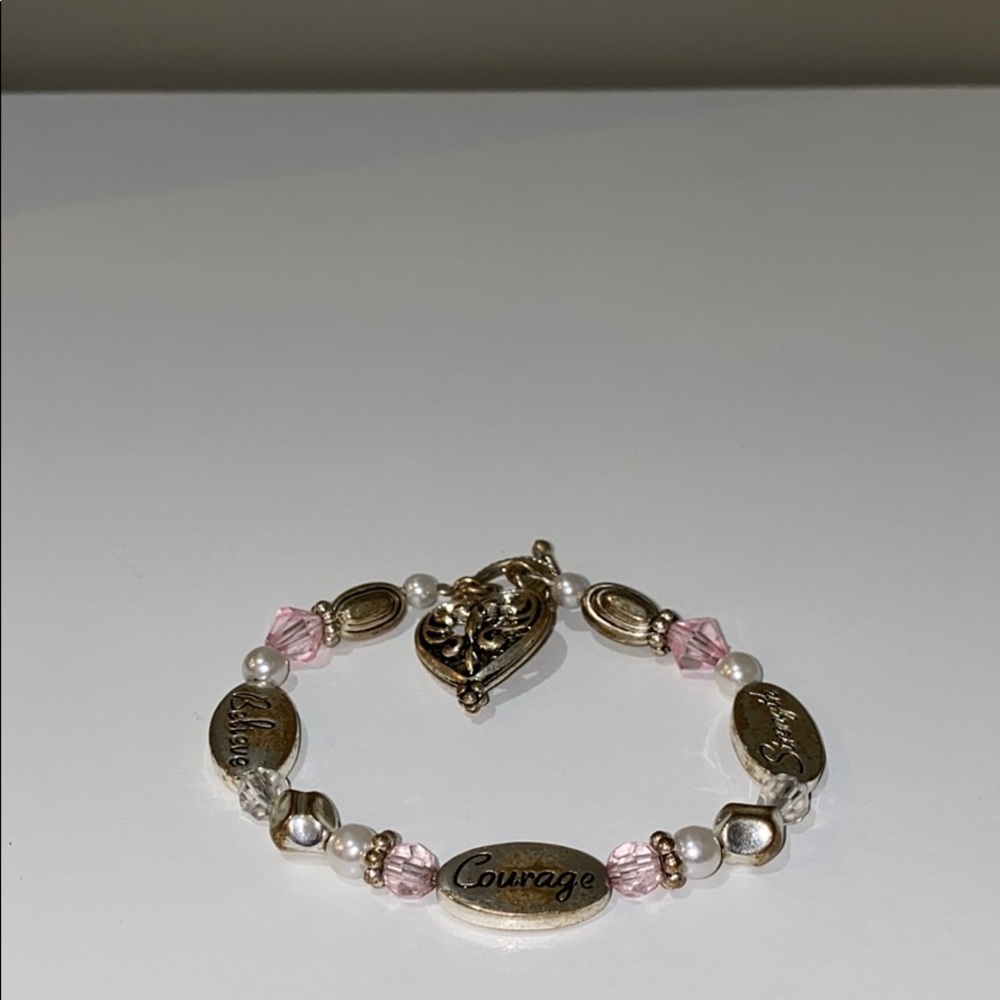 Believe, Strength, Courage bracelet